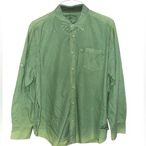 Margaritaville Long Sleeve Ombré Green Button Down Casual Men’s Size XL